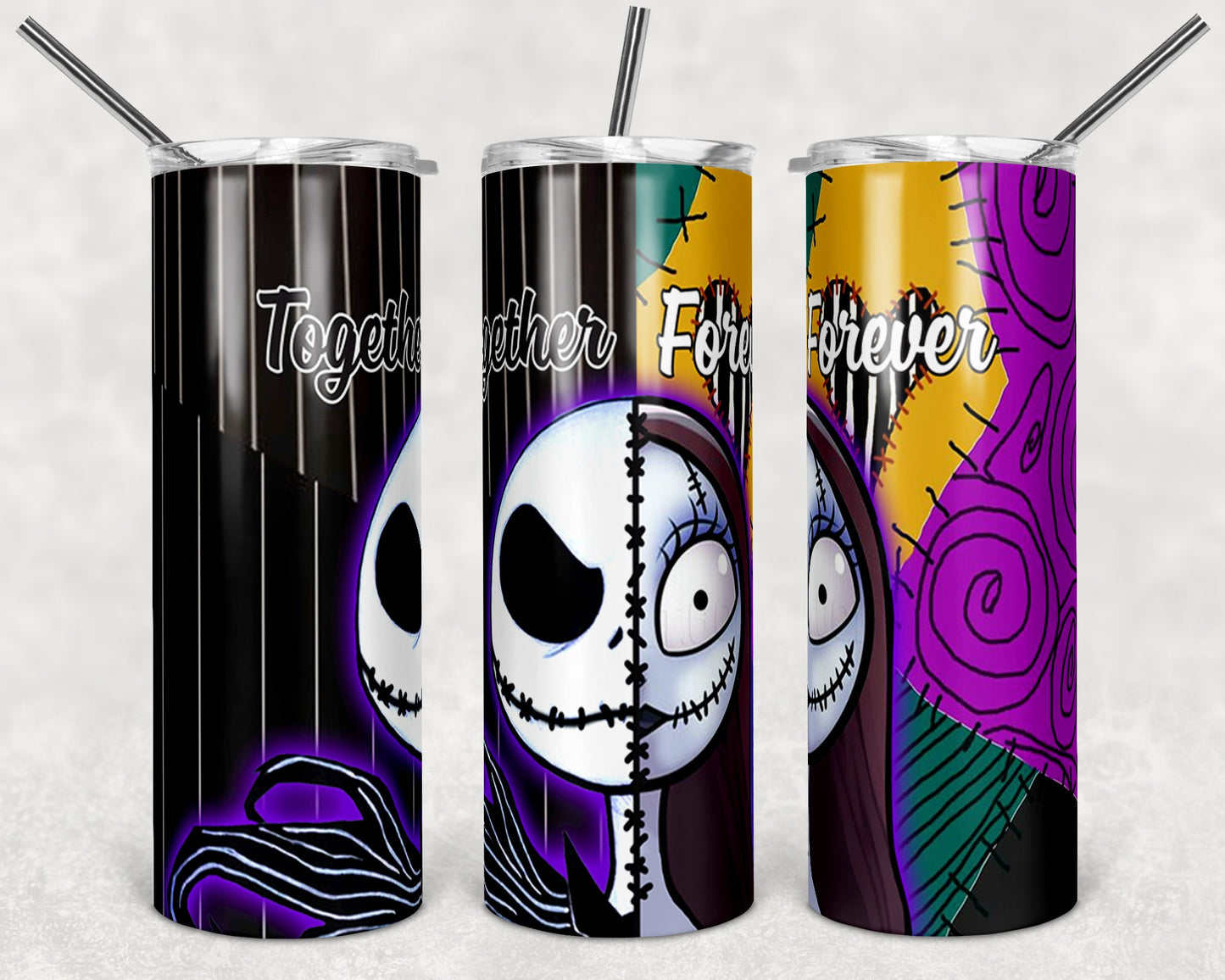 Nightmare Before Christmas “Together Forever” V.1-Tumbler Sublimation Print