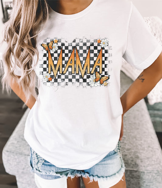 MAMA (checkered Butterfly): *DTF* Transfer