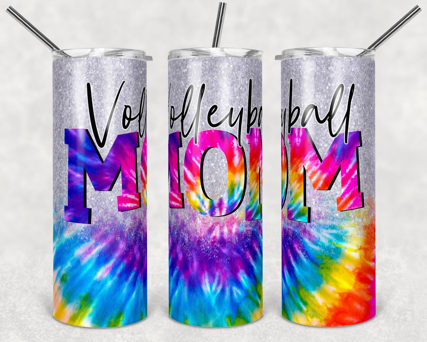 Volleyball Mom (Tie Dye)-Tumbler Sublimation Print