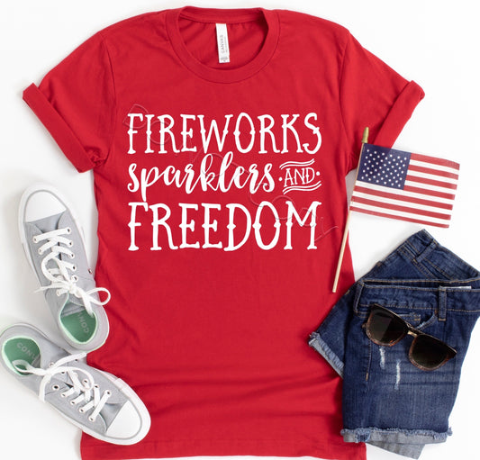 Fireworks, Sparklers and Freedom-*DTF* Transfer