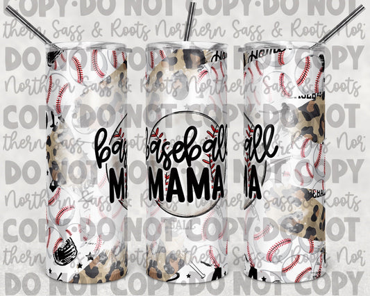 Baseball Mama Leopard-Tumbler Sublimation Transfer
