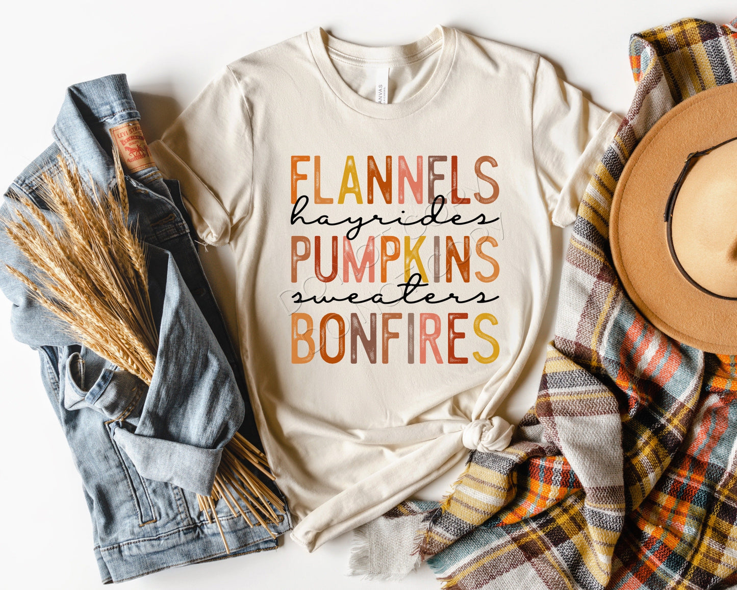 Flannels Pumpkins Bonfires-*DTF* Transfer