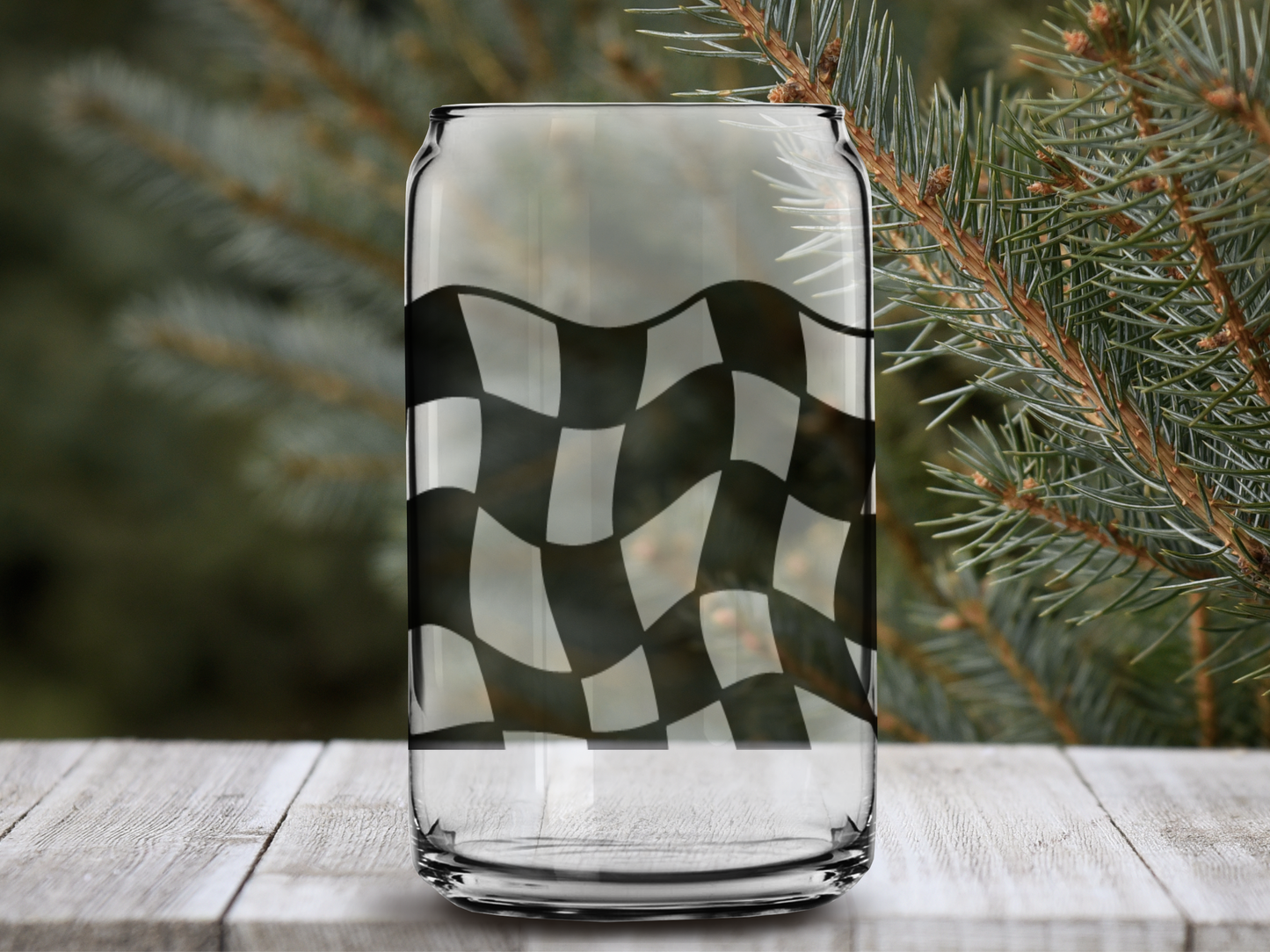 Checkered Flag: Libbey Glass Sub Print
