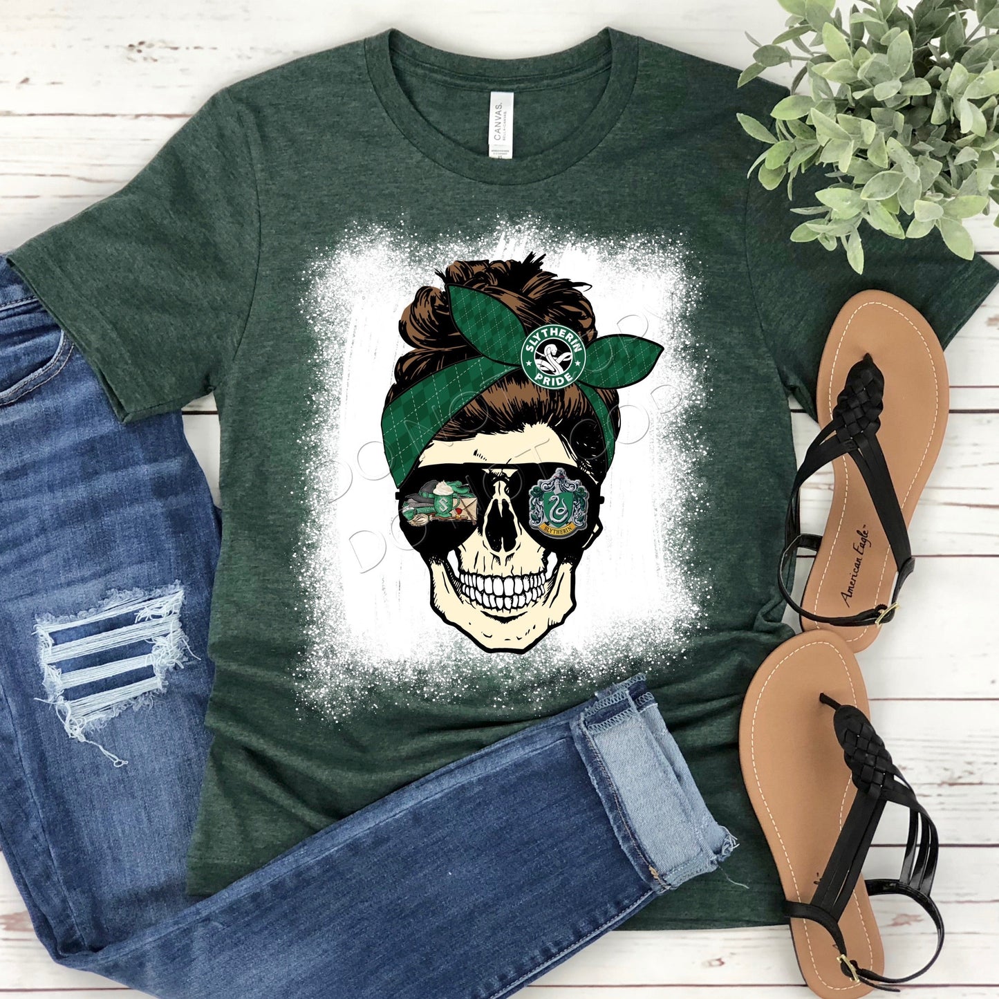 EXCLUSIVE Green House Mom Skull: *DTF* Transfer
