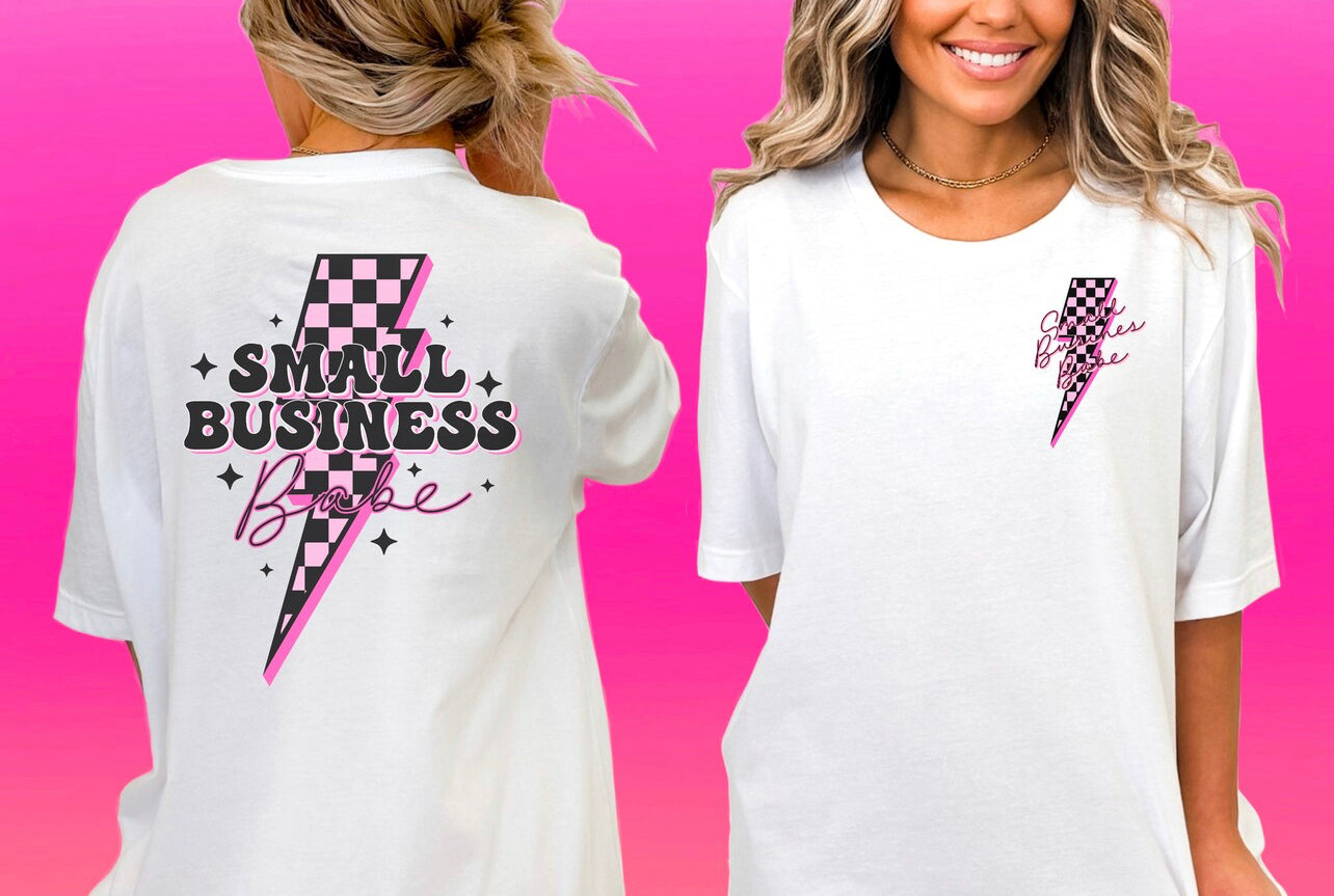 Small Business Babe (Lightening Bolt): * DTF* Transfer