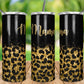 Mama Black & Gold Leopard Glitter-Tumbler Sublimation Print