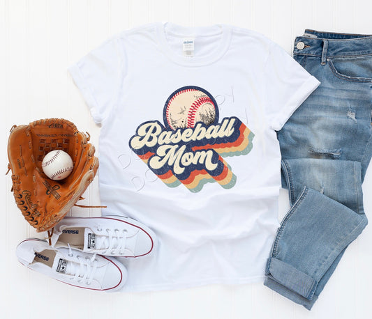 Retro Baseball Mom-*DTF* Transfer