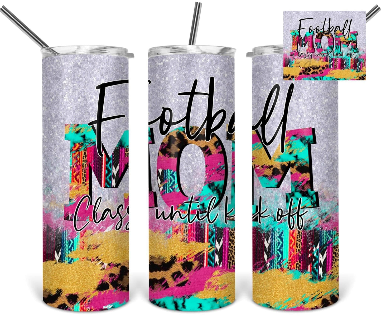 Rustic Serape Sports Mom Collection-Tumbler Sublimation Print