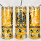 Bees and Ribcage (Yellow)-Tumbler Sublimation Transfer