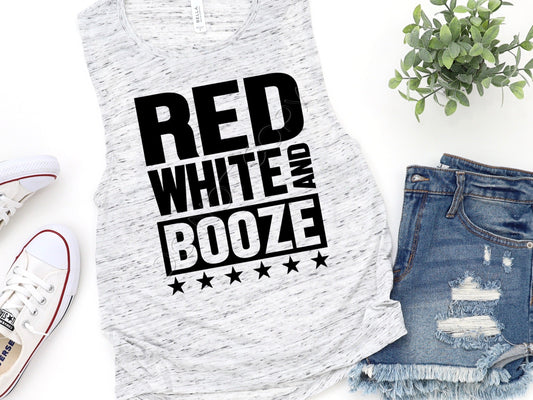 Red White and BOOZE-*DTF* Transfer