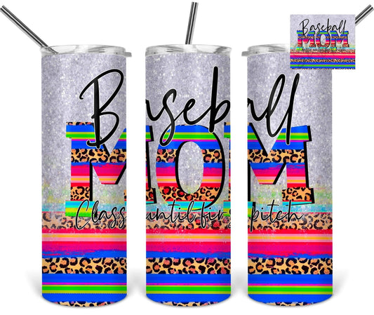 Bright Sports Mom Serape Collection-Tumbler Sublimation Print