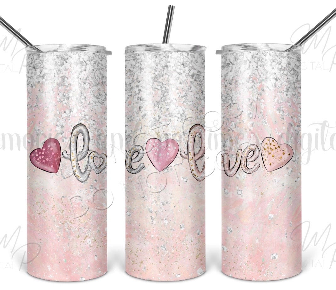 Love Ombré Glitter-Tumbler Sub Print