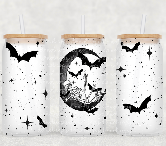 Skellie Moon & Bats: Libbey Glass Sub Print