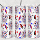 Patriotic Dripping Smiley Face-Tumbler Sublimation Transfer