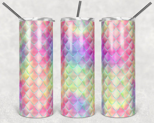 Iridescent Rainbow Dragon Scales-Tumbler Sublimation Print