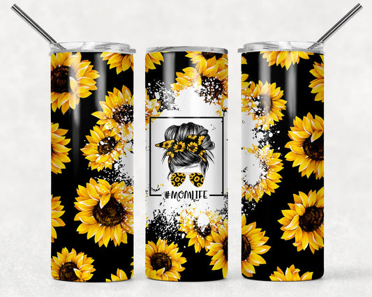 Mom Life Sunflowers-Tumbler Sublimation Print