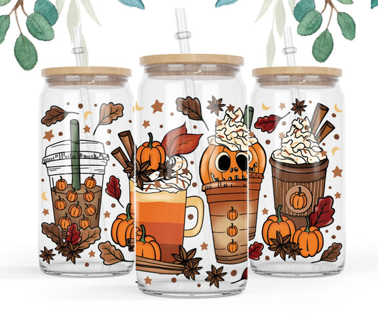 Fall Pumpkin Latte: Libbey Glass Sub Print