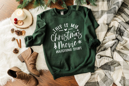 This Is My Christmas Movie Watching Shirt: *DTF* Transfer
