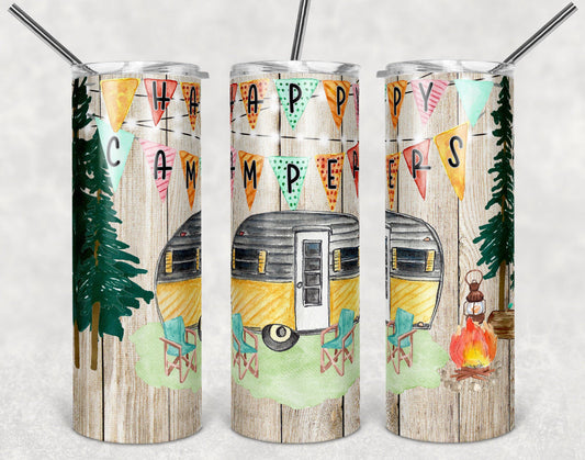 Happy Camper-Tumbler Sublimation Print