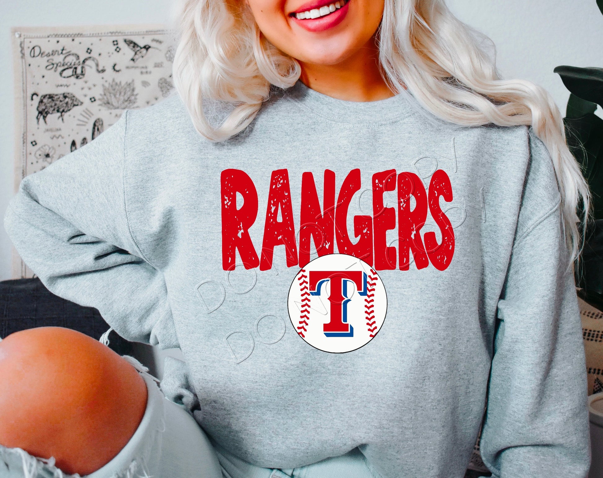 Texas Rangers Baseball DTF Transfer