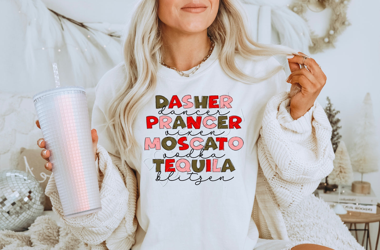 Dasher Prancer Moscato Tequila: *DTF* Transfer