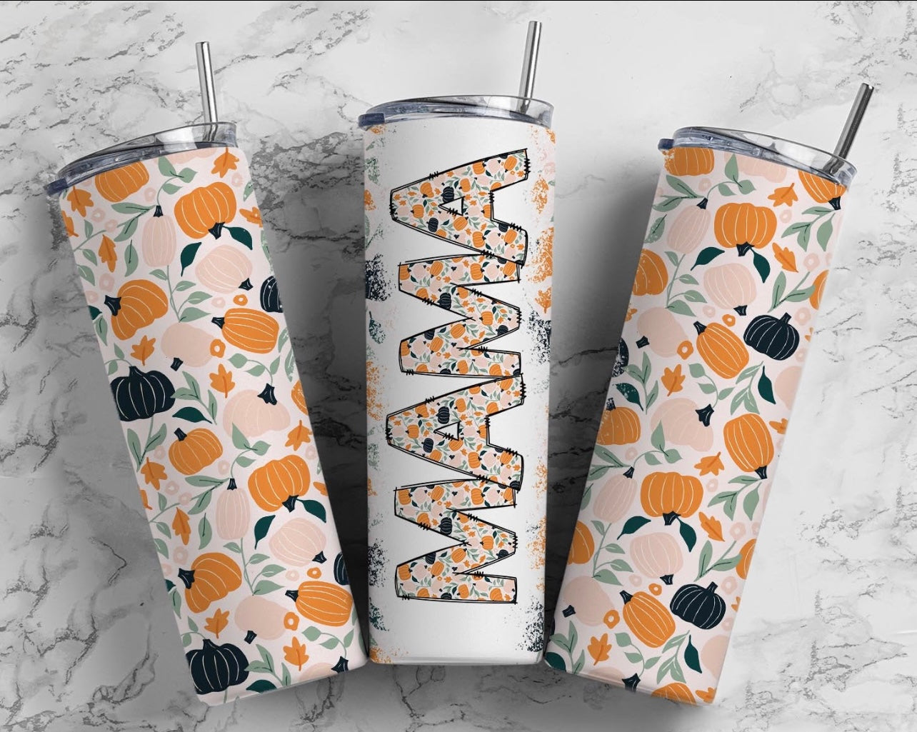 MAMA (Fall Pumpkins): Tumbler Sub Print