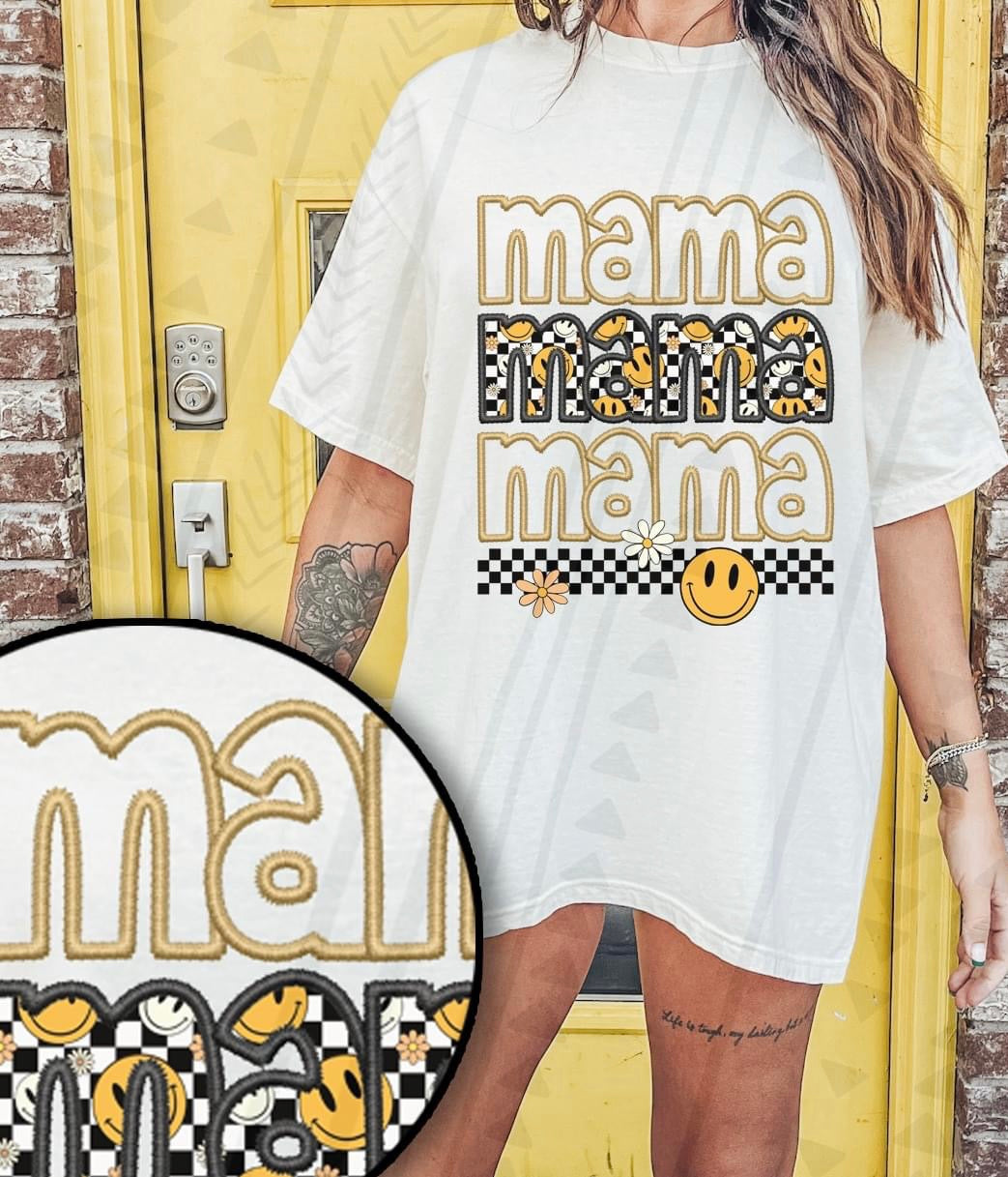 Mama Retro Smiley: *DTF* Transfer