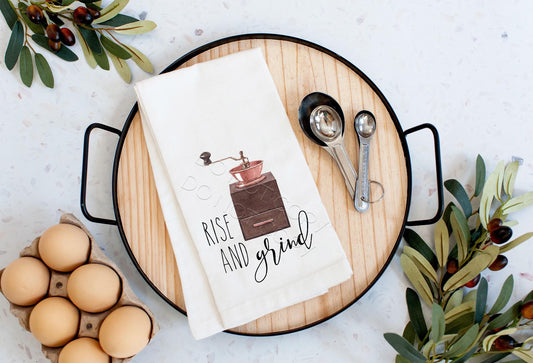 Rise And Grind- Tea Towel Transfer