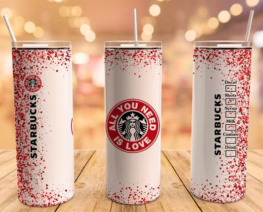 Starbucks All You Need Is Love-Tumbler Sub Print